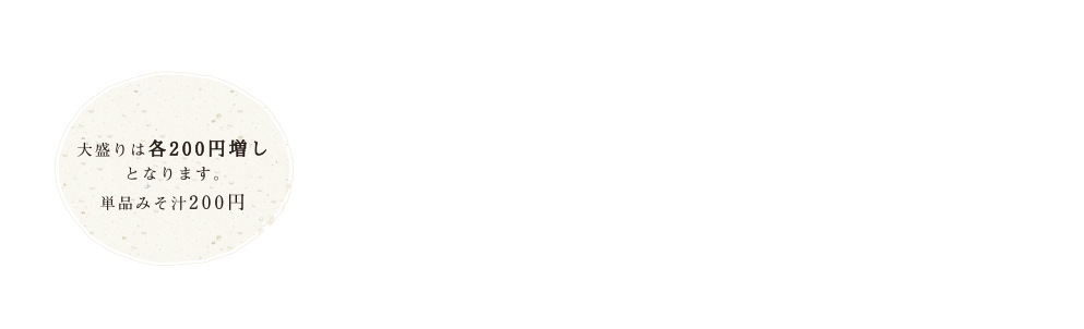 ご飯ものメニュー表2